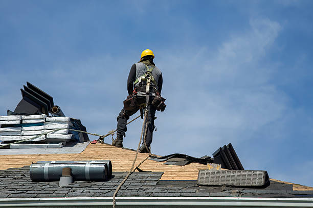 Professional Roof Replacement technician working in Rushville, NY